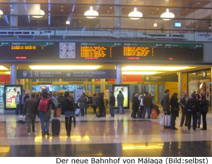 Malaga Eisenbahn Zug Bahnhof