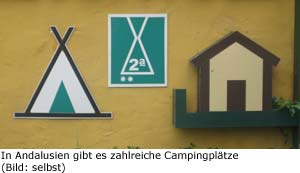 Camping Platz Wild Andalusien